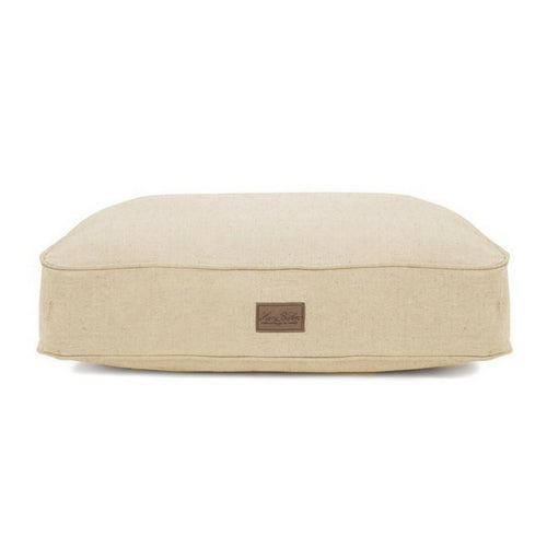Harry Barker Tweed Rectangular Cushion Dog Bed — Natural