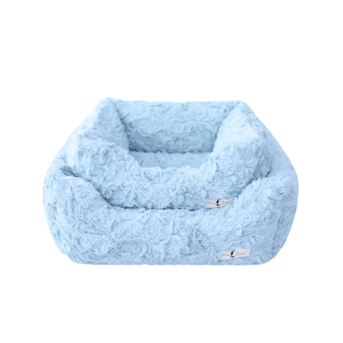 Hello Doggie Bella Plush Nesting Lounge Bed — Baby Blue