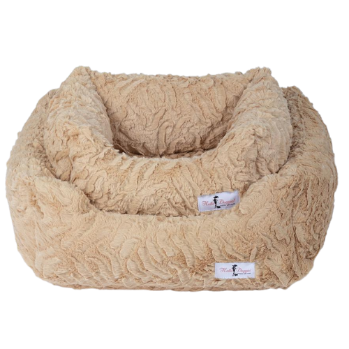 Hello Doggie Cuddle Plush Nesting Lounge Bed — Safari