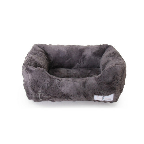 Hello Doggie Luxe Lounger Nesting Dog Bed Pewter Small