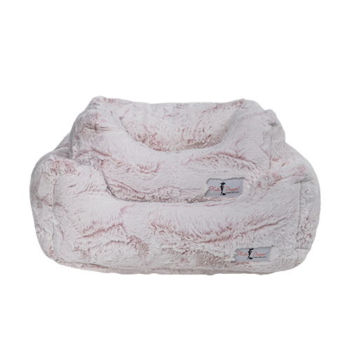 Hello Doggie Whisper Plush Nesting Lounge Bed — Baby Pink Both Sizes
