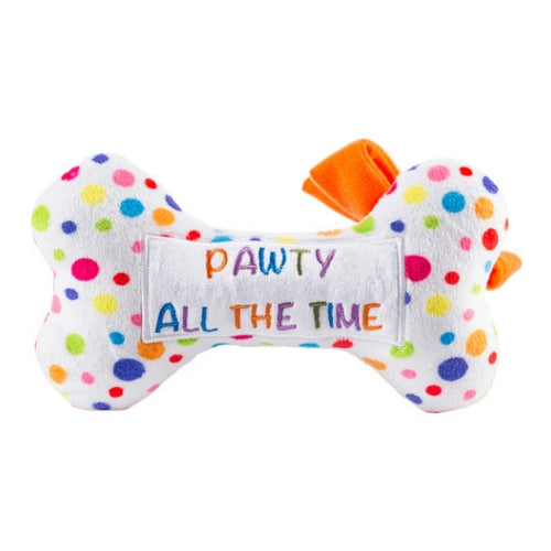 Haute Diggity Dog Pawty All Thge Time Happy Birthday Bone Toy Back View