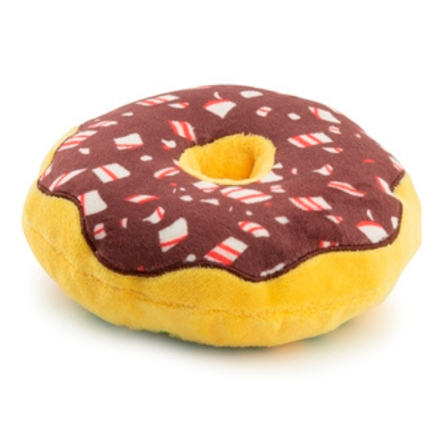 Haute Diggity Dog Puppermint Donut Plush Holiday Dog Toy — Side View