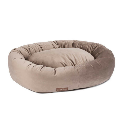 Jax & Bones Plush Velour Donut Nesting Dog Bed — Oak