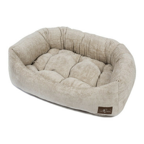 Jax & Bones Plush Velour Napper Nesting Dog Bed — Tuscany Champagne