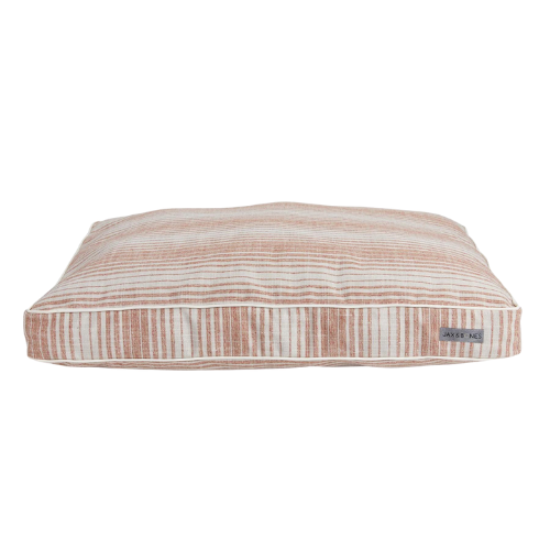 Jax & Bones Signature Rectangle Pillow Dog Bed — Hampton Blush