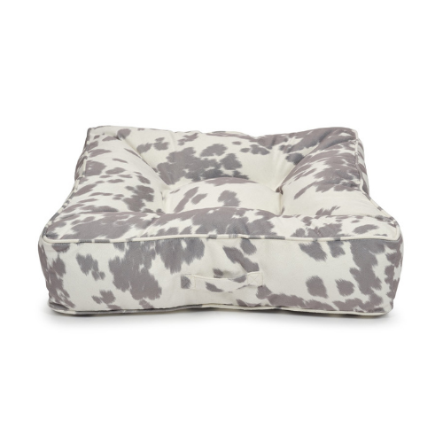 Jax & Bones Tufted Pillow Square Dog Bed — Udder Grey