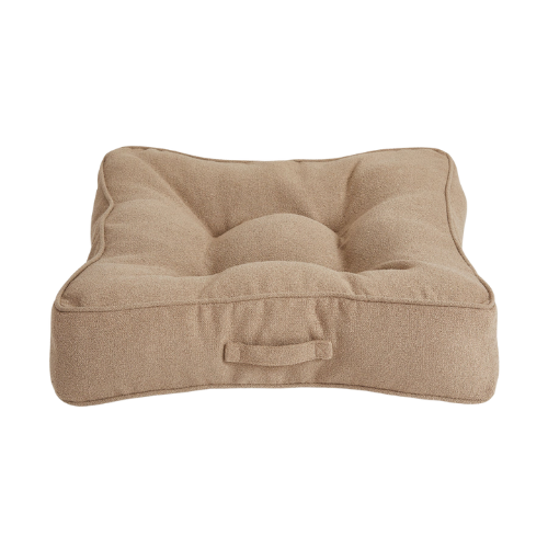 Jax & Bones Tufted Pillow Square Dog Bed — Cordova Linen Stone