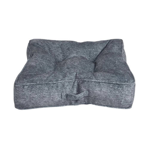 Jax & Bones Tufted Pillow Square Dog Bed — Hudson Printed Velour