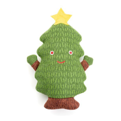 Jax & Bones Woolie Christmas Tree Holiday Squeaker Dog Toy
