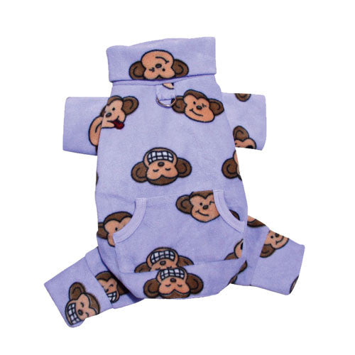 KLIPPO Silly Monkey Turtleneck Pajamas — Lavender