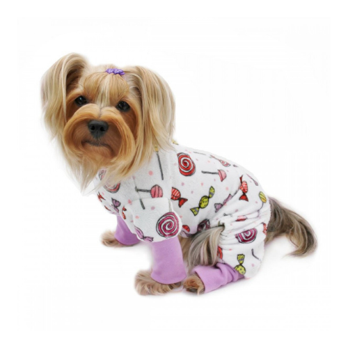 Klippo Pet Minky Stretch Four-Legged Dog Pajamas — Sweet Candies on Dog