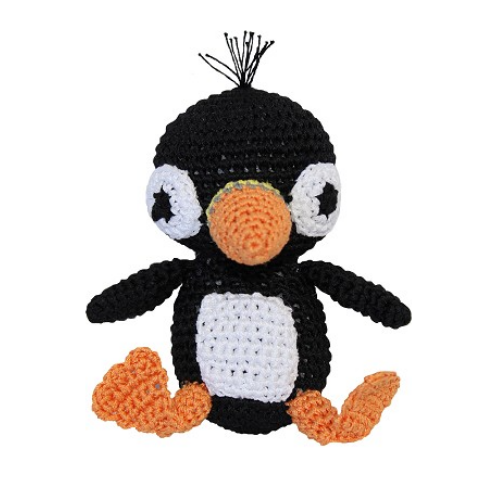 Puffin Pet Flys Knit Knacks Organic Cotton Dog Squeaky Toy
