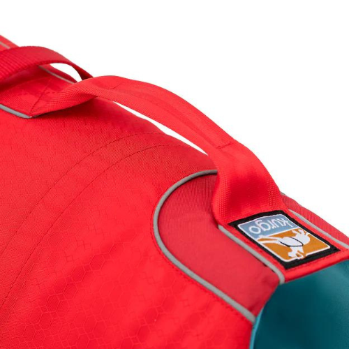 Kurgo Red Surf N Turf Dog Life Jacket Floatation Coat — Traverse Handle