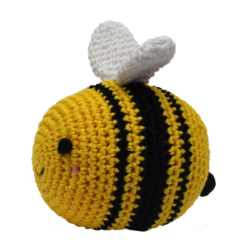 Bizzy The Bee Pet Flys Knit Knacks Organic Cotton Dog Toy