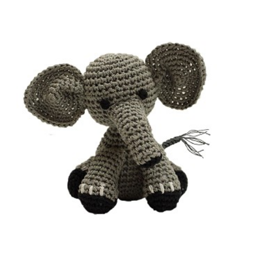 Baby Elephant Mirage Pet Flys Knit Knacks Organic Cotton Dog Squeaky Toy
