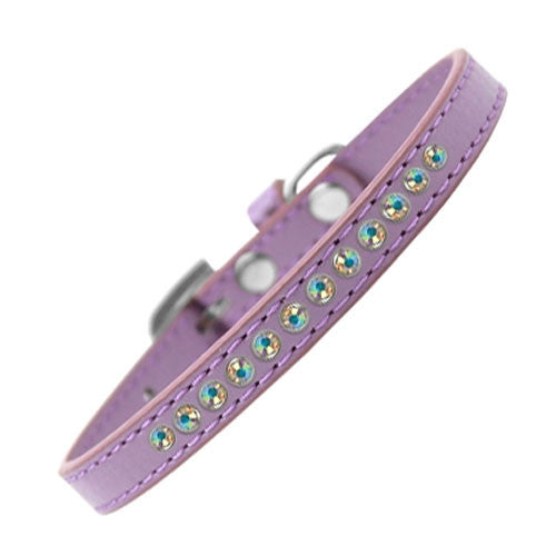 Mirage Pet 611-06 LV-10 Light Pink Crystal Puppy Collar, Lavender