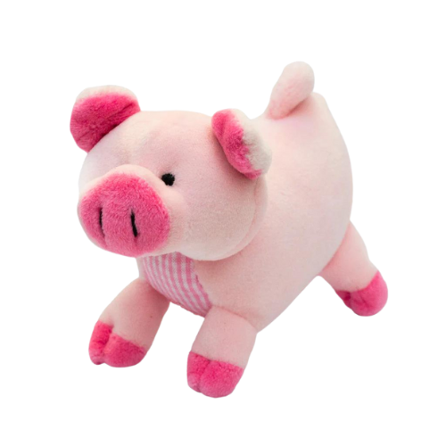 Oscar Newman Farm Friends Pipsqueak Small Breed Squeaky Dog Toy — Pink