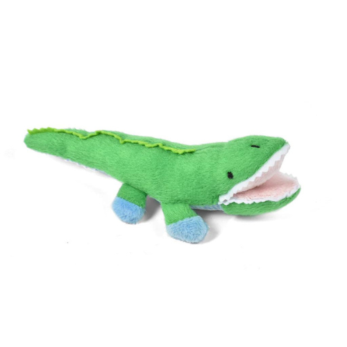 Oscar Newman Safari Pipsqueak Small Breed Squeaky Dog Toy — Alligator Blue