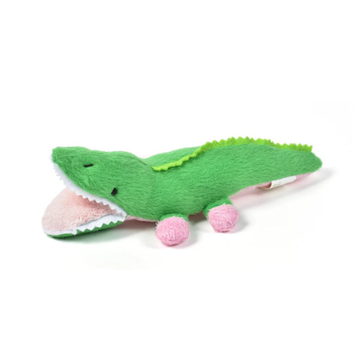Oscar Newman Safari Pipsqueak Small Breed Squeaky Dog Toy — Alligator Pink