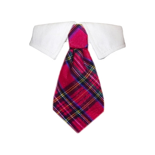 Pooch Outfitters December Plaid Shirt Collar with Holiday Dog Tie