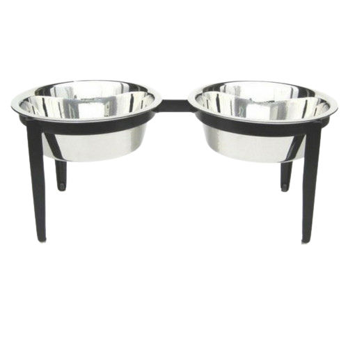 Pets Stop Wrought Iron Vision Double Diner Elevated Dog Feeder Bowls