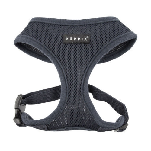 PUPPIA Soft Collar Air Mesh Adjustable Dog Harness — Grey