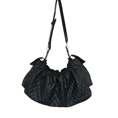 PETOTE Black Quilted Gigi Sling Everyday Carrier Purse 