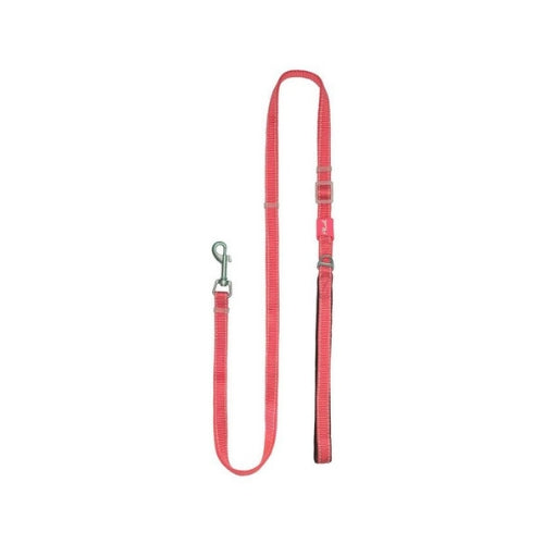 Plush USA Adjustable Reflective Nylon Neoprene Dog  Lead —  Bubblegum Pink