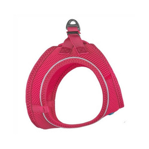 Plush Step In Air Mesh Vest Dog Harness — Peacock Pink Side View B