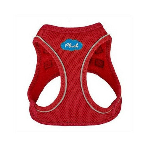 Plush Step In Air Mesh Vest Dog Harness — Red