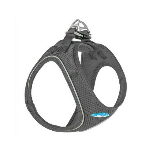 Plush Step In Air Mesh Vest Dog Harness — Shark Grey Side View