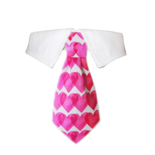 Pooch Outfitters Valentines Heart Dog Tie Shirt Collar