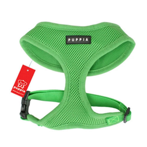 PUPPIA Soft Collar Air Mesh Adjustable Dog Harness — Green