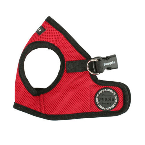 PUPPIA Soft Vest B Air Mesh Adjustable Dog Harness — Red