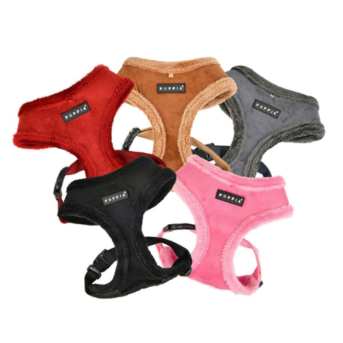 PUPPIA Terry Suede Dog Harness All Colors
