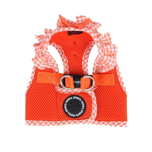 PUPPIA Vivien Step-In Soft Vest Dog Harness B Orange Top View
