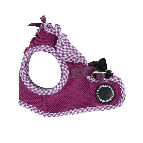 PUPPIA Vivien Step-In Soft Vest Dog Harness B Purple Side View