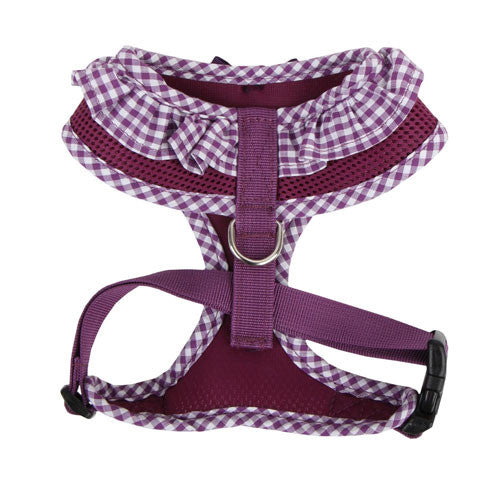 PUPPIA Vivien Soft Collar Adjustable Dog Harness A Purple Back
