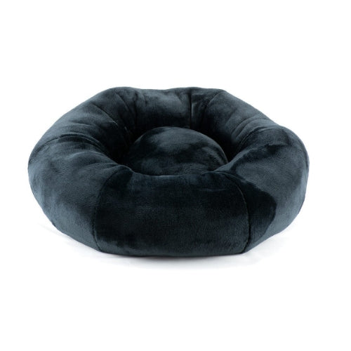 Susan Lanci Designs Plush Nesting Dog Bed — Spa Black