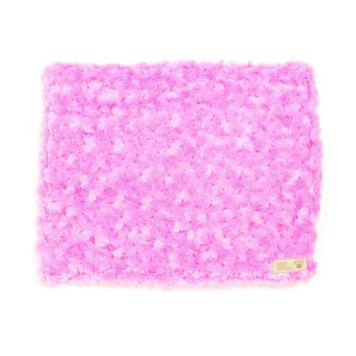 Susan Lanci Designs Plush Blanket — Curly Sue Perfect Pink