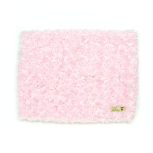 Susan Lanci Designs Plush Blanket — Curly Sue Puppy Pink