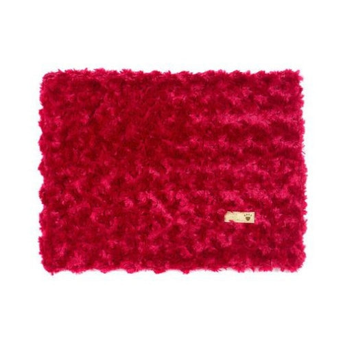 Susan Lanci Designs Plush Blanket — Curly Sue Red