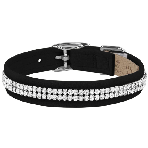 Susan Lanci Designs Giltmore 2 Row Swarovski Crystal Collar — Black