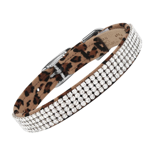 Susan Lanci Designs Giltmore 4 Row Collar — Cheetah