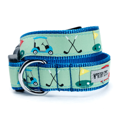 The Worthy Dog Golf Ribbon Nylon Webbing Dog Collar