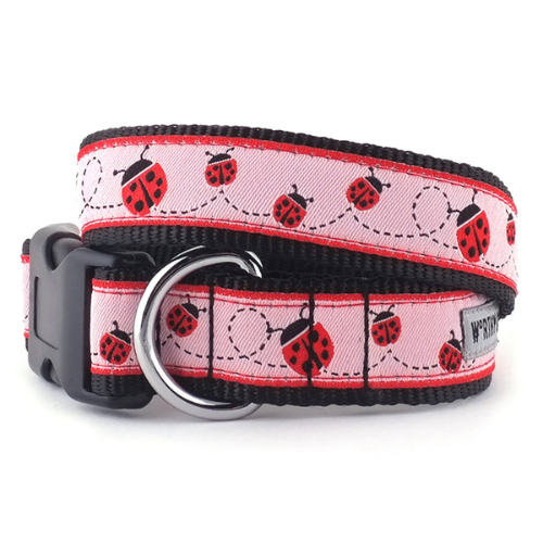 The Worthy Dog Ladybug Ribbon Nylon Webbing Dog Collar