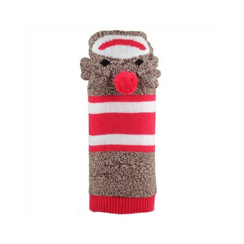 The Worthy Dog Sock Monkey Hoodie Acrylic Knit Dog Sweater