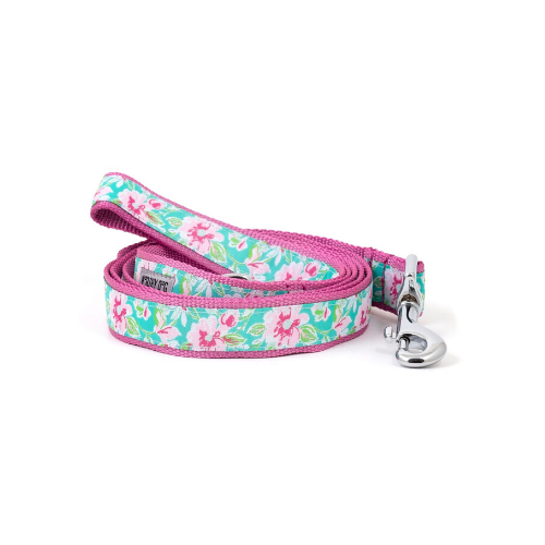 The Worthy Dog Watercolor Floral Ribbon Nylon Lead