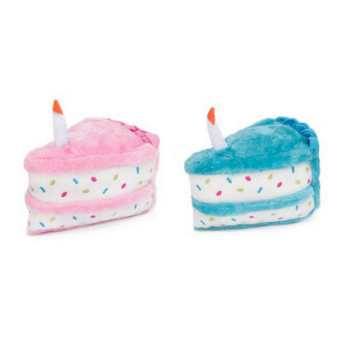Zippy Paws Birthday Sprinkle Cream Cake Slice Squeakie Dog Toy